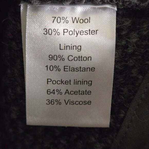 Marisol Gray Wool Blend Silver Button Made In Italy Sweater Blazer Size L - Picture 6 of 6